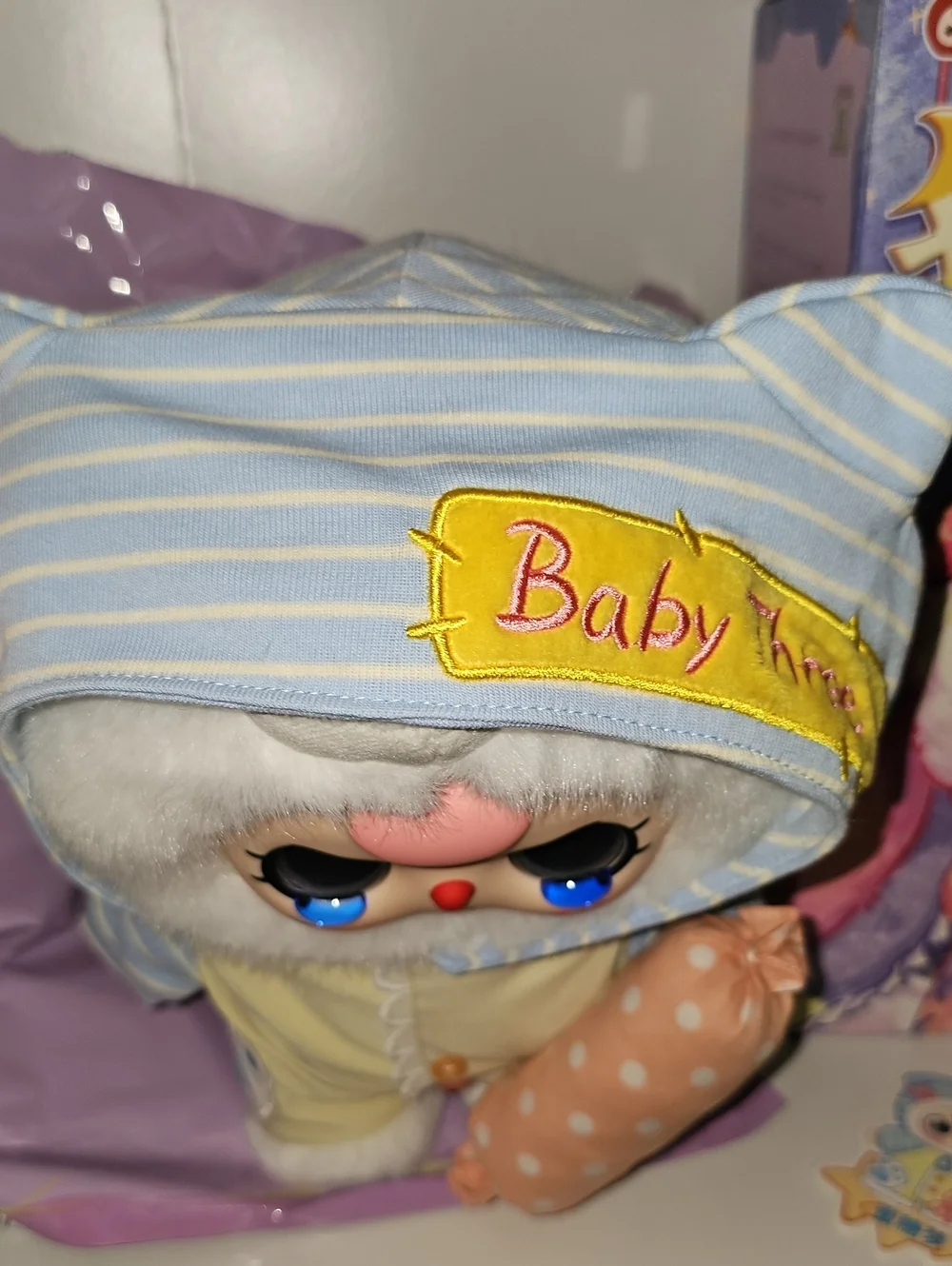 Baby Three Sweet Dreams 400% Plush Stuffed Polar Bear Pastel New Gift